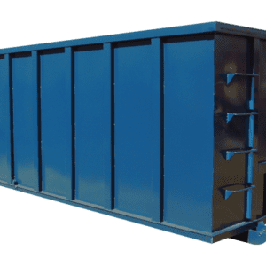 40-yard blue dumpster on a white background