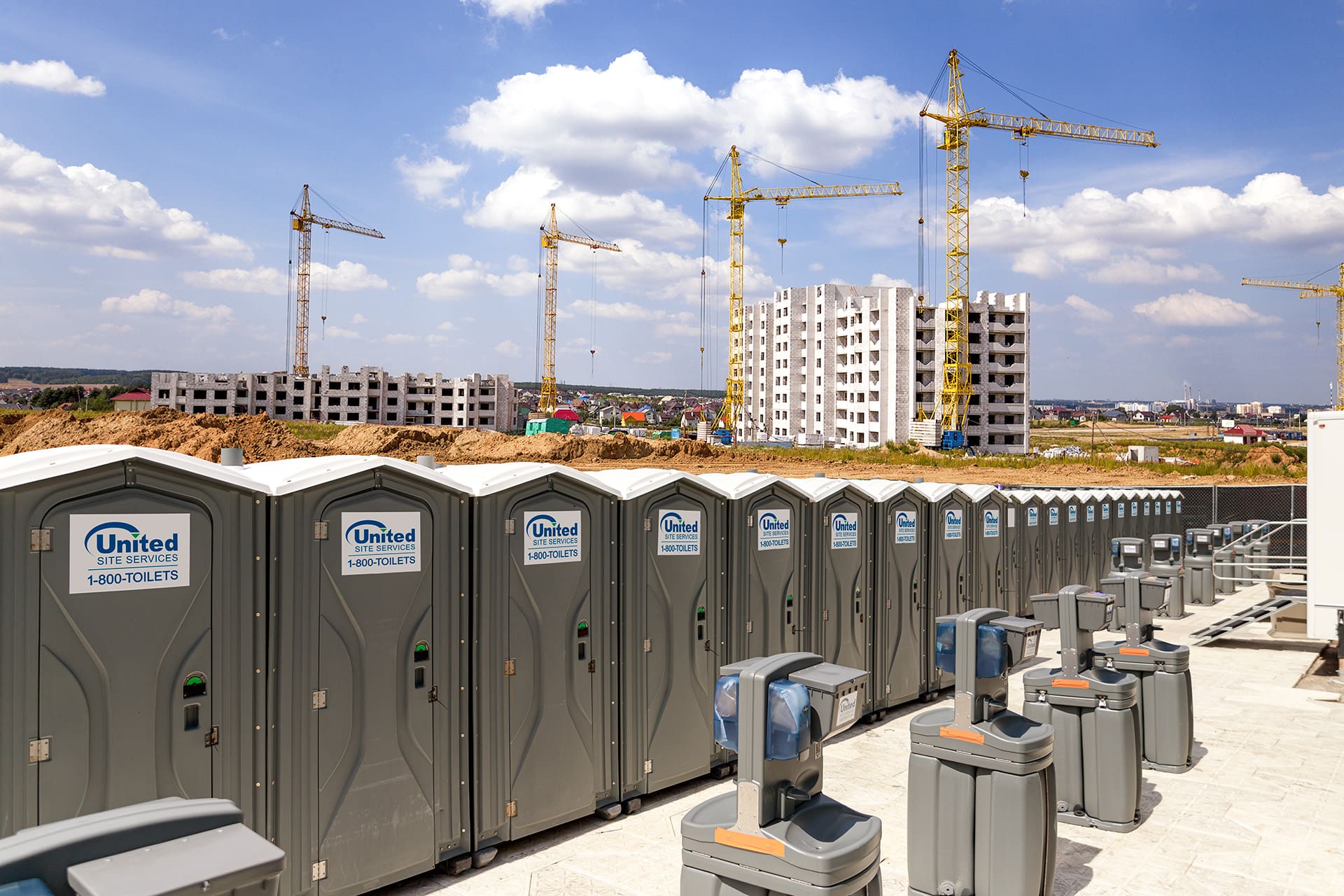 Construction Porta Potty Rental | Building Site Toilets | United Site  Services