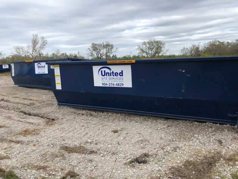 roll-off dumpster services at a construction site